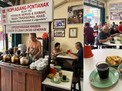 Kopi Asiang Pontianak: Tradisi Dada Telanjang yang Melegenda