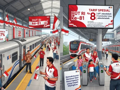 Diskon Tiket Kereta 17 Persen buat 17 Agustusan Hemat