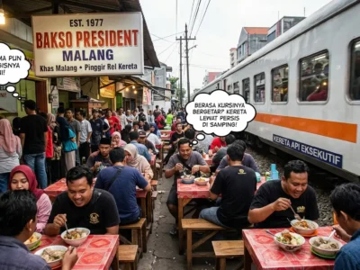Bakso President Malang: Rel Kereta, Antrean, dan Legenda